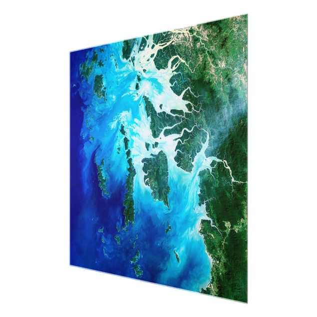 Glass print - NASA Picture Archipelago Southeast Asia