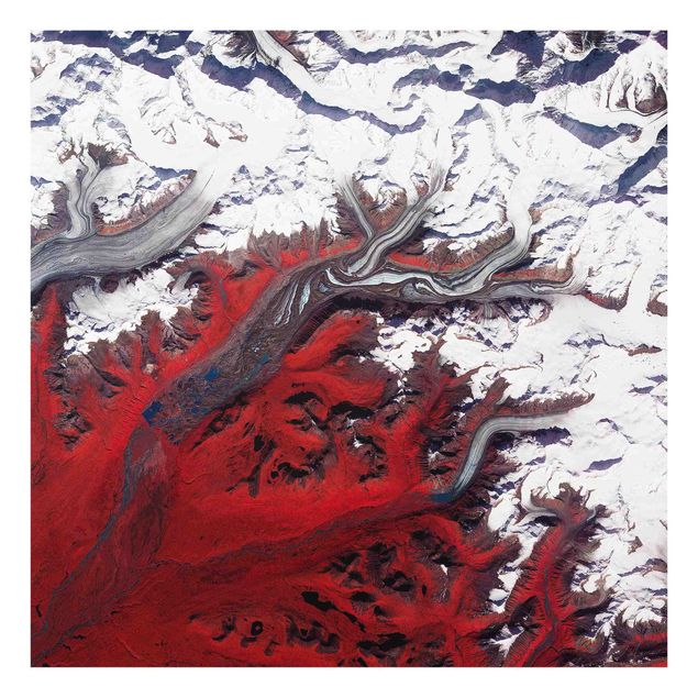 Glass print - NASA Picture Glacier In Alaska