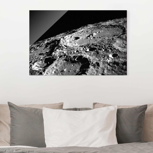 Magnettafel Glas NASA Picture Moon Crater