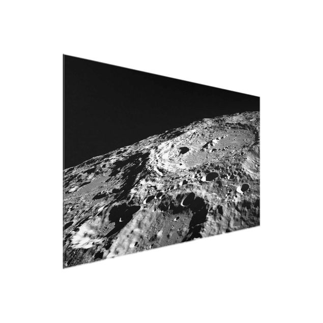 Glass print - NASA Picture Moon Crater