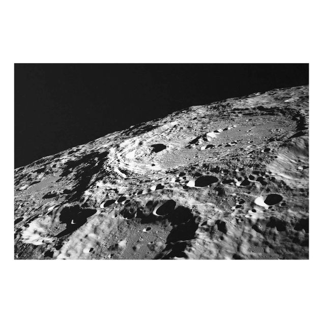 Glass print - NASA Picture Moon Crater