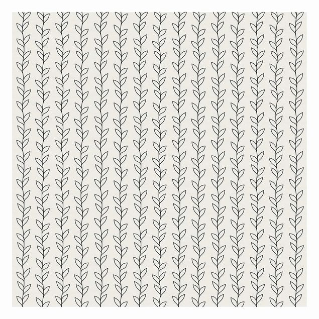 Wallpaper - Natural Pattern Tendril Lines Black