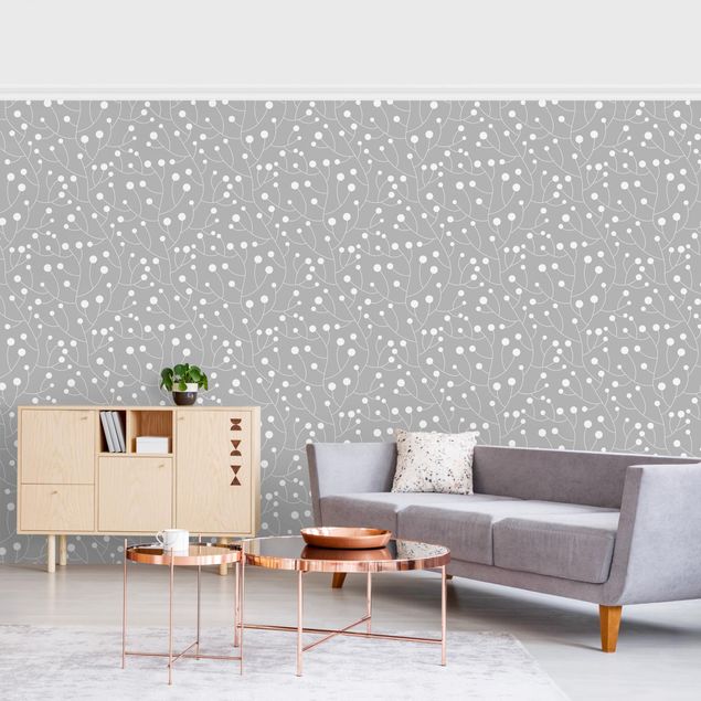 Wallpapers Natural Pattern Growth With Dots On Gray
