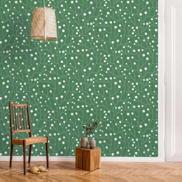 Wallpapers Natural Pattern Growth With Dots On Green