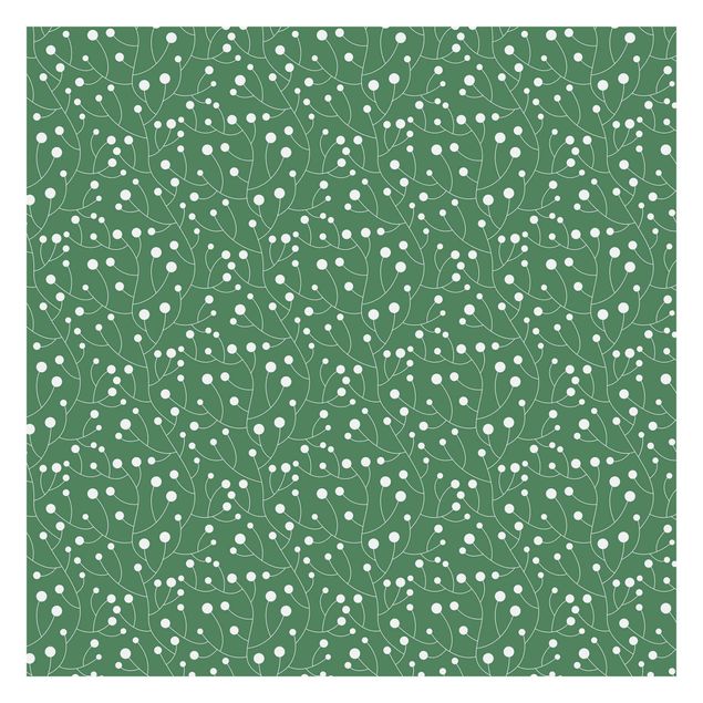 Wallpaper - Natural Pattern Growth With Dots On Green