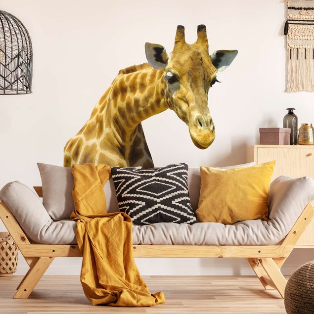 Wall art stickers Curious giraffe