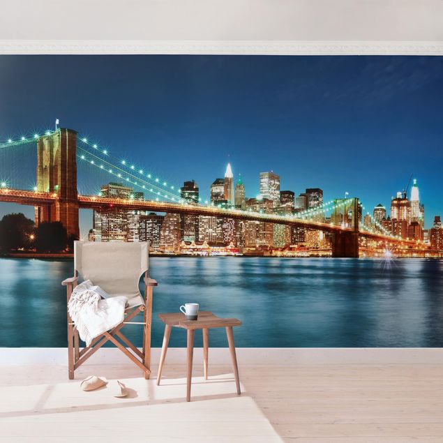 Wallpaper - Nighttime Manhattan Bridge