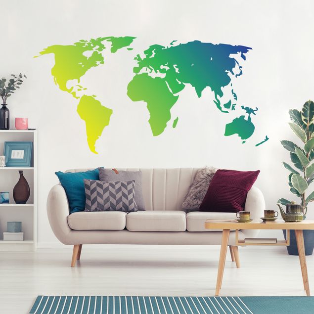 Wall stickers No.213 World Map Green