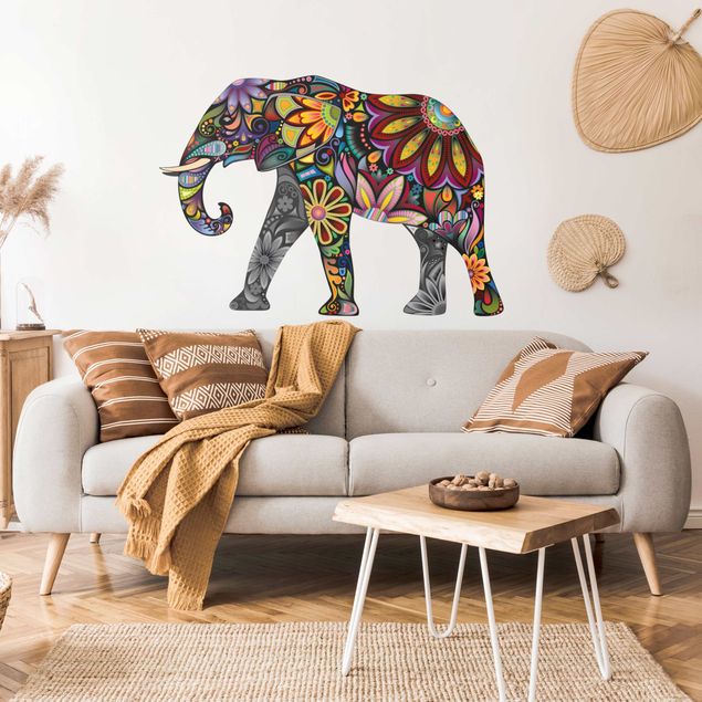 Animal print wall stickers No.651 Elephant pattern
