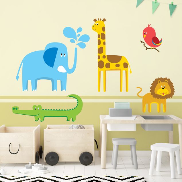 African wall stickers No.bp2 zoo animals