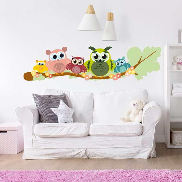 Animal wall decals No.cg216 owl family