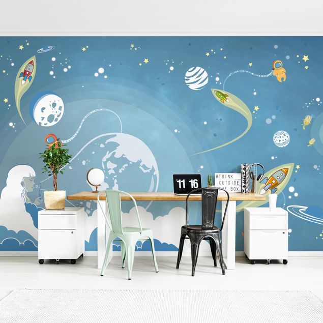 Wallpaper - No.MW16 Colourful Hustle And Bustle In Space