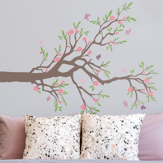 Wall decal forest No.rs75 branch with butterflies