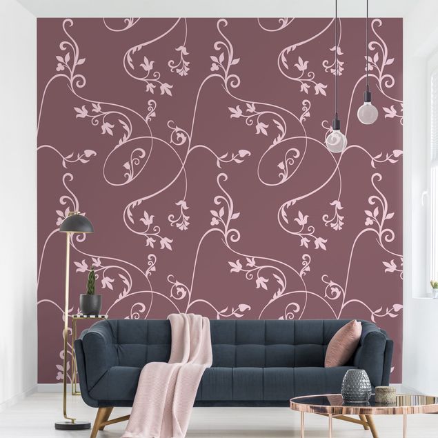 Wallpaper - No.TA104 Ivy Old Rose-Light Pink