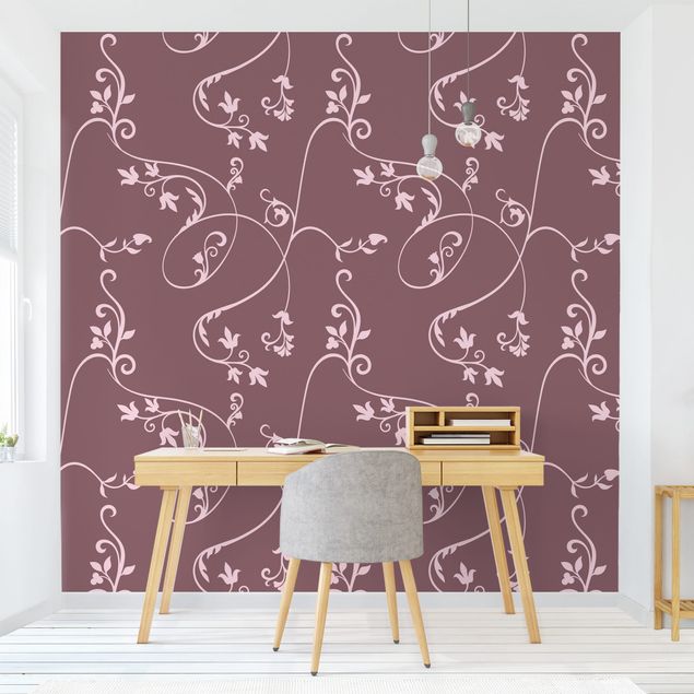 Wallpaper - No.TA104 Ivy Old Rose-Light Pink