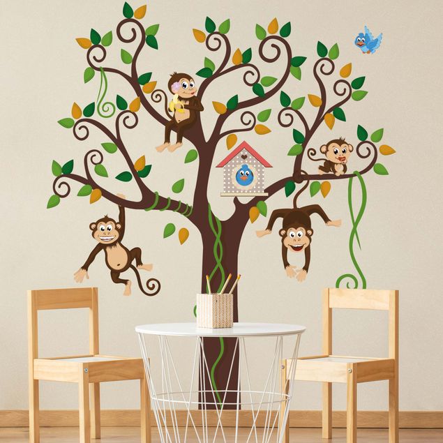 Wall stickers monkey No.yk27 monkey tree