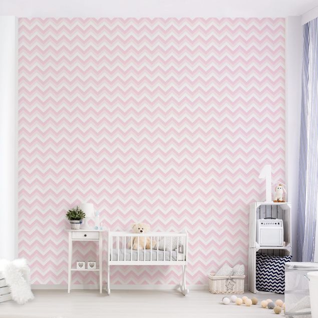 Wallpapers No.YK37 Zigzag Pattern Light Pink