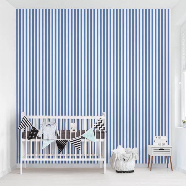 Wallpaper - No.YK44 Strips Blue White