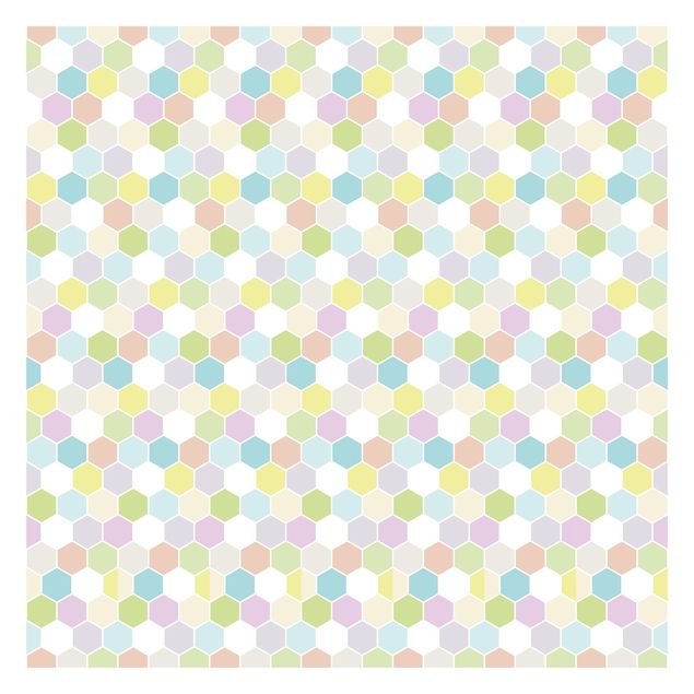 Wallpaper - No.YK52 Hexagon Pastel