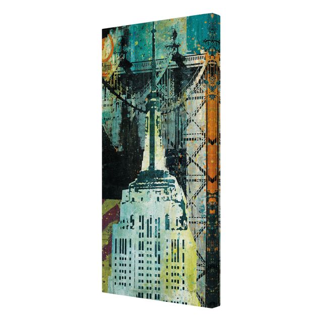 Canvas print - NY Graffiti Empire State Building