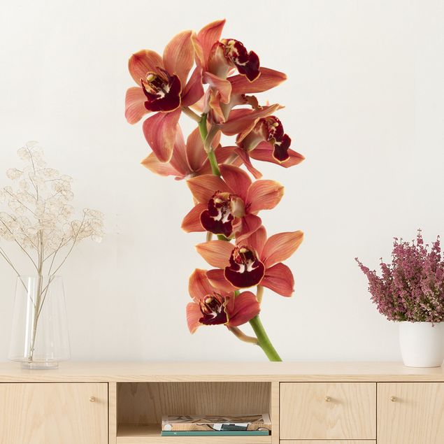 Wall stickers orchid No.180 Orchid White Red II