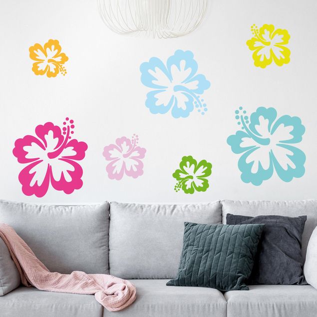 Flower wall decals No.TM117 Hibiscus IV