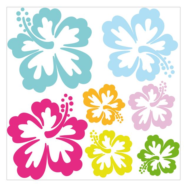 Plant wall decals No.TM117 Hibiscus IV
