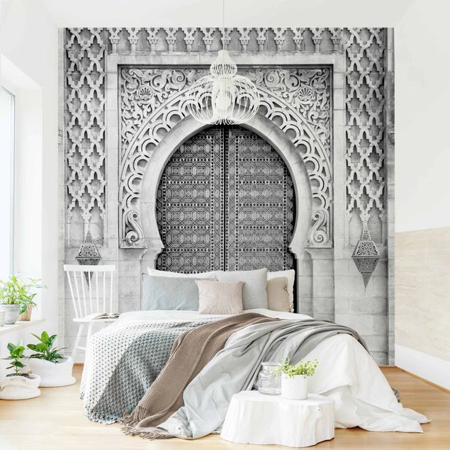 Wallpaper - Oriental Gate Black And White