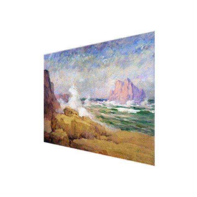 Glass print - Ocean Ath the Bay Painting