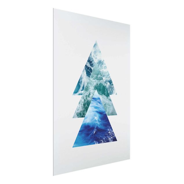 Glass print - Ocean Trianlges
