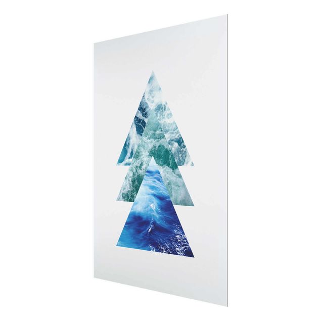 Glass print - Ocean Trianlges