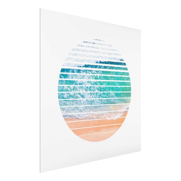 Glass print - Ocean In A Circle