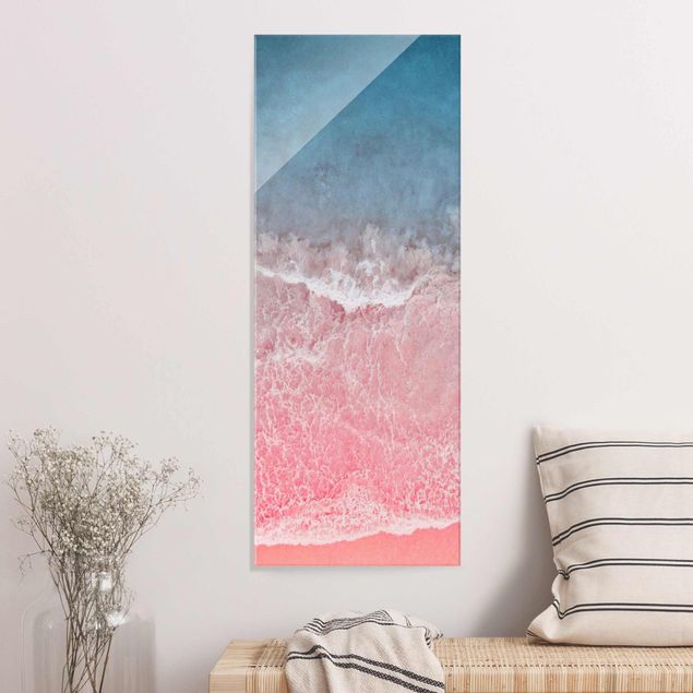 Glas Magnetboard Ocean In Pink