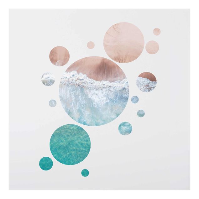 Glass print - Oceans In A Circle ll