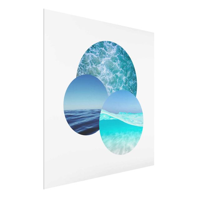Glass print - Oceans In A Circle