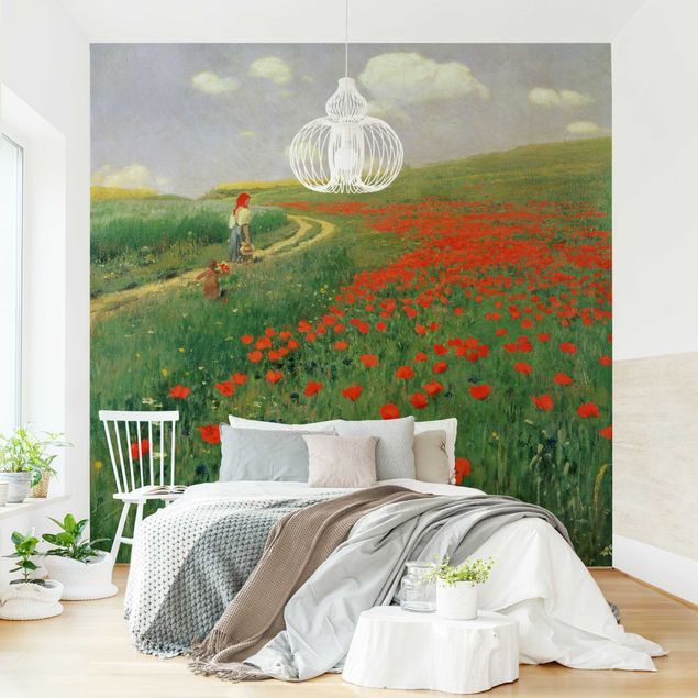 Wallpaper - Pál Szinyei-Merse - Summer Landscape With A Blossoming Poppy