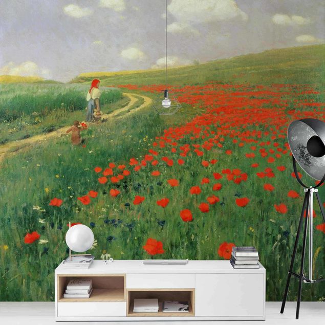 Wallpaper - Pál Szinyei-Merse - Summer Landscape With A Blossoming Poppy