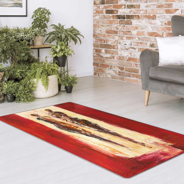 large area rugs Couple In Red