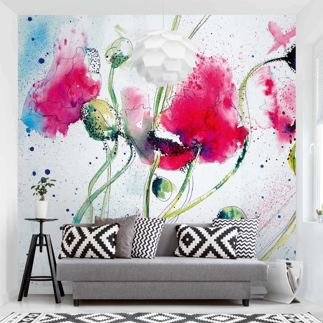 Wallpapers Painted Poppies