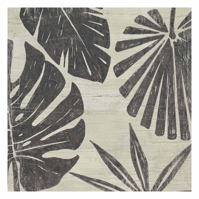 Wallpaper - Palm Leaves Light Grey Backdrop