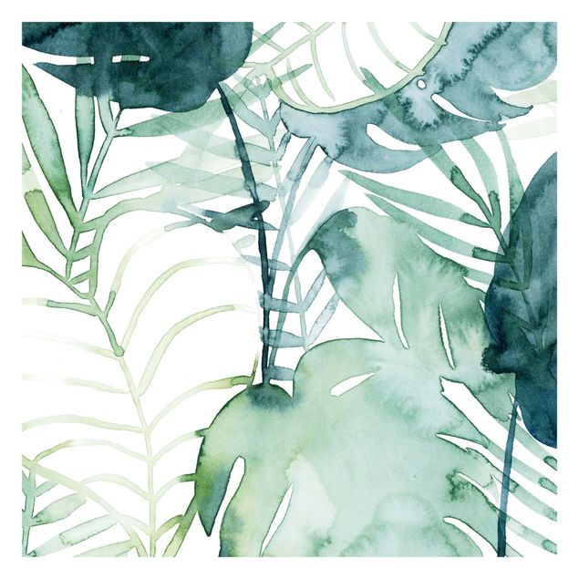 Wallpaper - Palm Fronds In Watercolour II