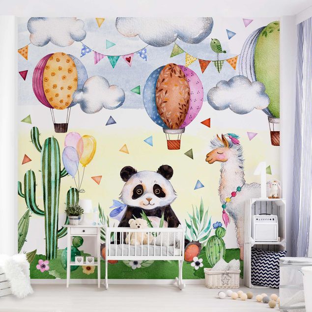 Wallpapers Panda And Lama Watercolour