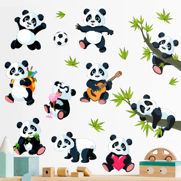 Wall stickers jungle Pandabar mega set