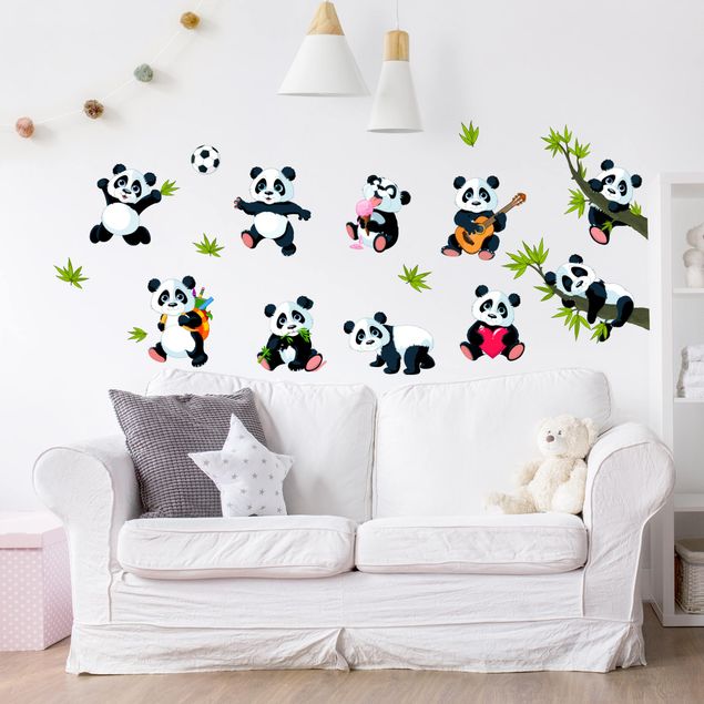 Wall stickers love Pandabar mega set
