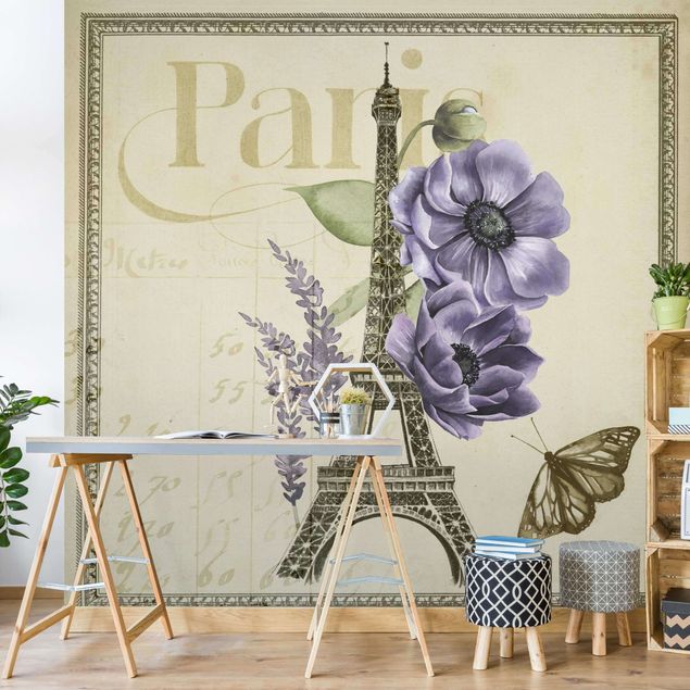Wallpaper - Paris Collage Eiffel Tower