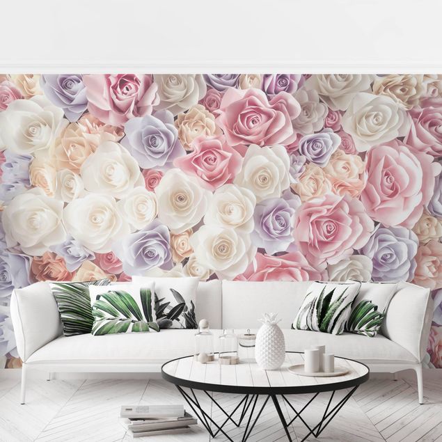 Wallpapers Pastel Paper Art Roses