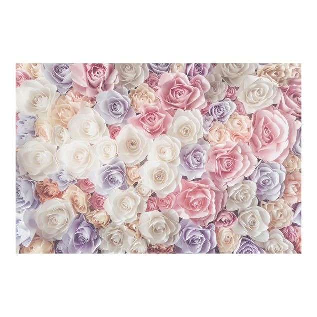 Wallpaper - Pastel Paper Art Roses
