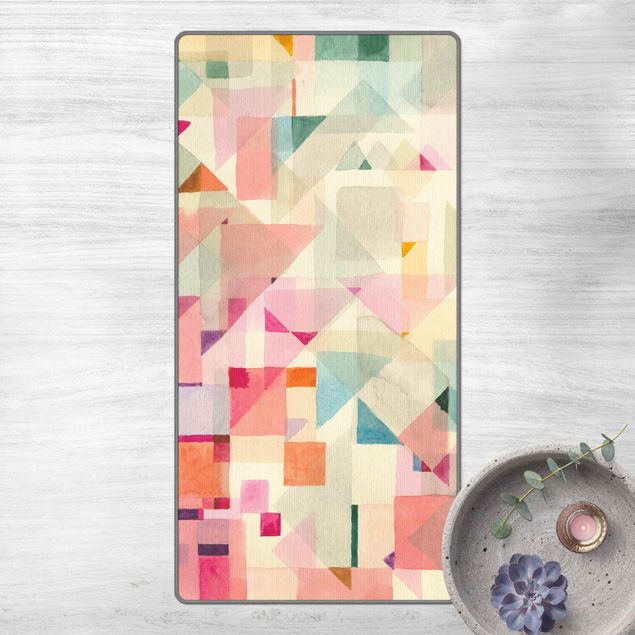 Abstract rugs Pastel triangles