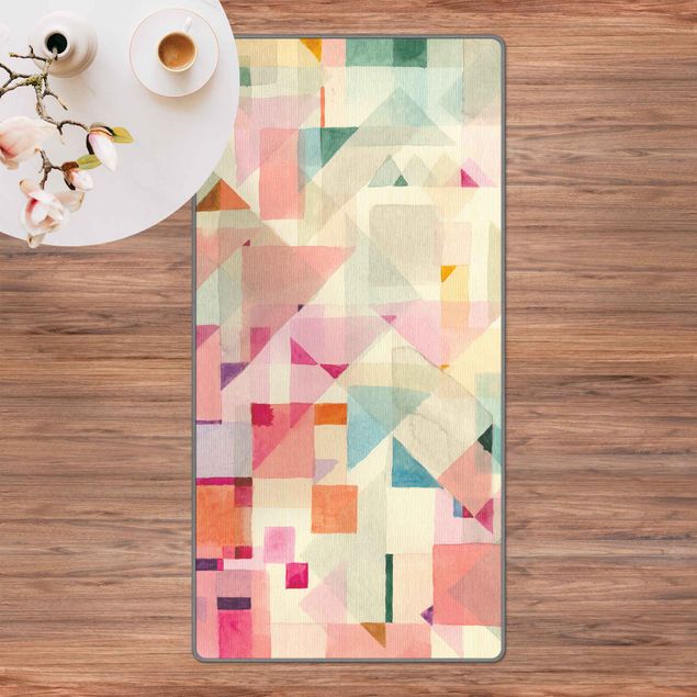 Colourful rugs Pastel triangles