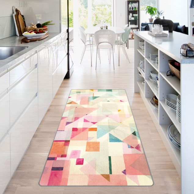 Large rugs Pastel triangles